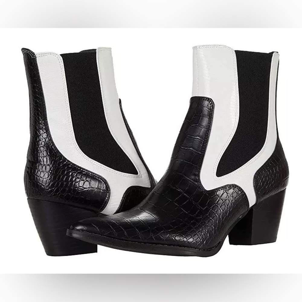 Coconuts by Matisse Black/White Western Bootie